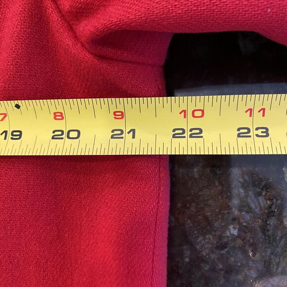 Vintage 1980s 100% Wool Red Lined Blazer Brass Buttons Women Sz 10 As Is - Picture 12 of 12